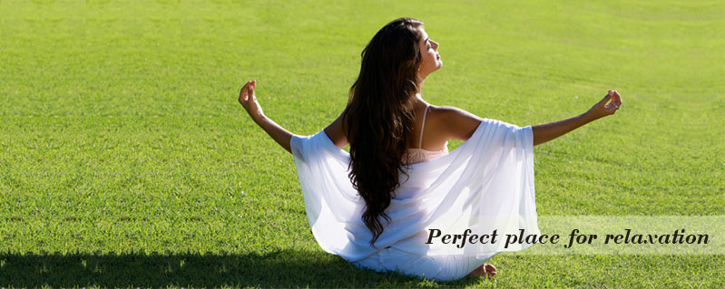 relaxing in the garden